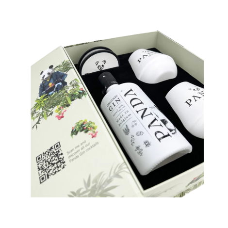 Box Gin Panda BIO + 2 Bicchieri e 2 Sottobicchieri