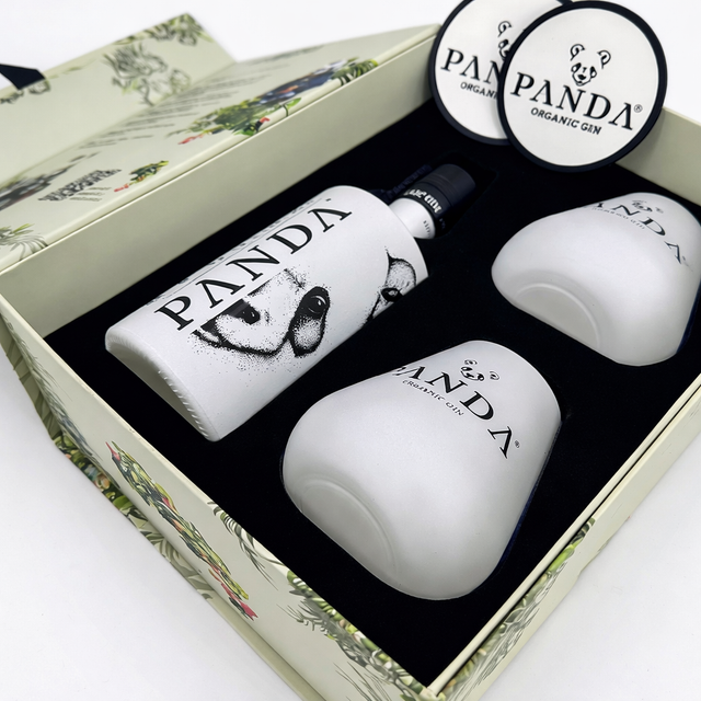 Box Gin Panda  BIO + 2 Bicchieri e 2 Sottobicchieri