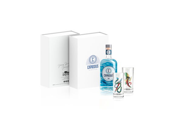 Gift Box Caprisius Dry Gin 70 cl +2 Bicchieri Limited edition by Dovel import